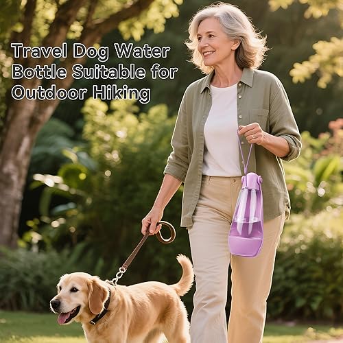 Miniatura 7 de UPSKY Botella de agua para perros  Botella de agua portátil y plegable para perros  Dispensador de agua portátil 3 en 1 para mascotas con contenedor