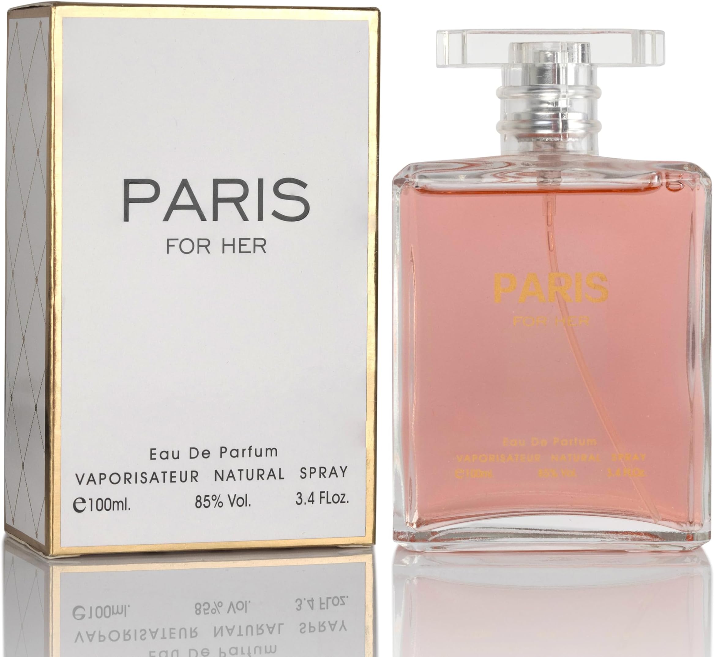 NovoGlow Paris For Her Eau de Parfum Spray Perfume, Fragrance for Women – Daywear Casual Daily Cologne, 3.4 Oz Bottle – Long-Lasting Scent, Ideal Beauty Gift for Birthday, Anniversary