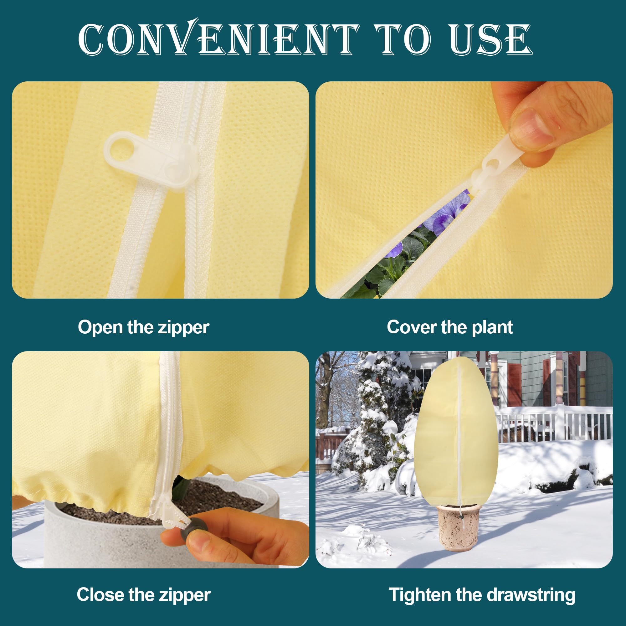 4 Pièces Housses De Protection, Hivernage Plante Exterieur