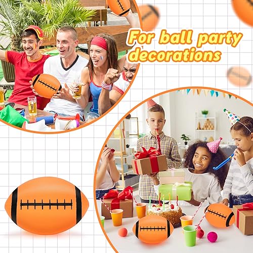 Miniatura 3 de 9 bolas inflables de fútbol americano de 9 pulgadas para niños cómodo agarre de fútbol de goma para jóvenes al aire libre