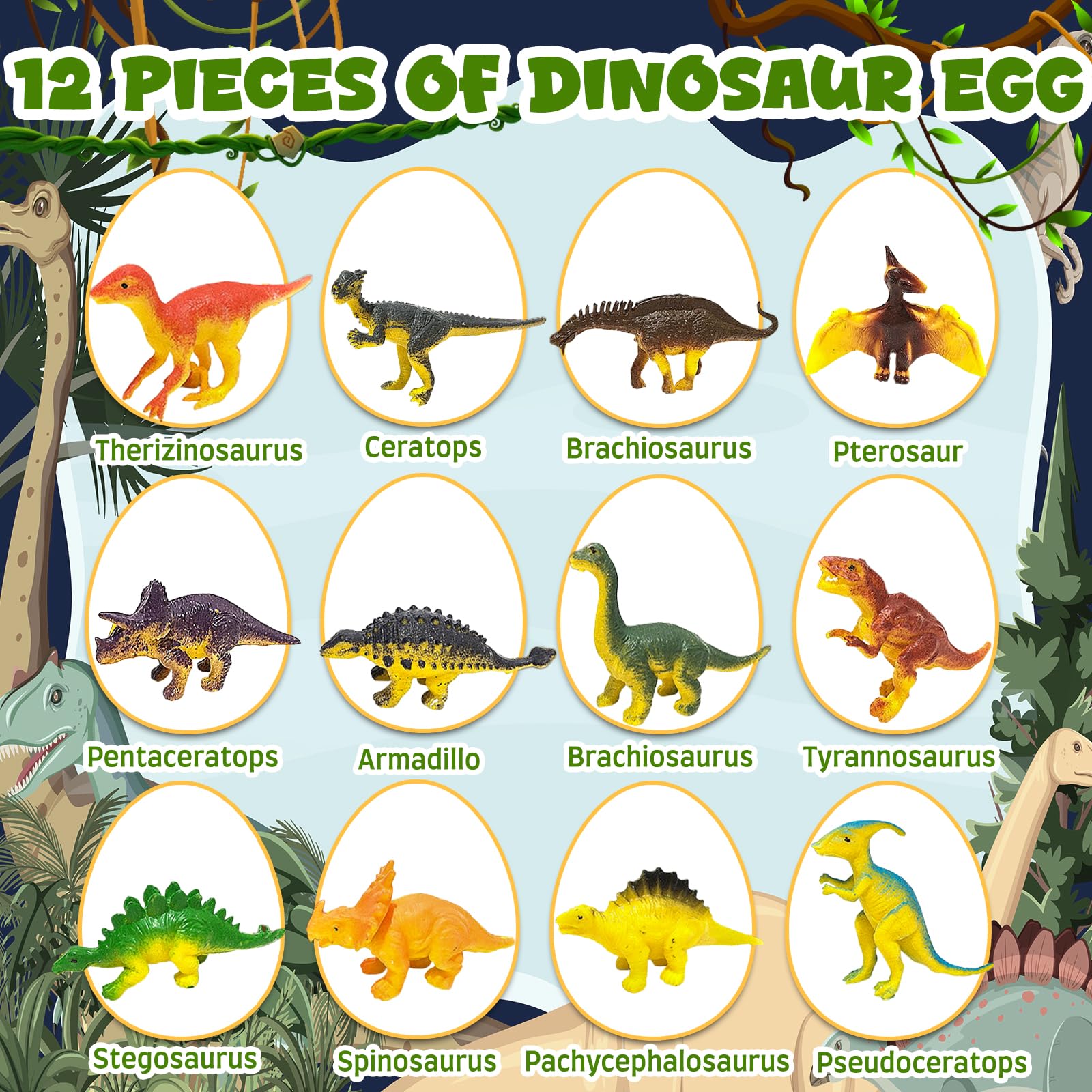 Jajka Dinozaurów Do Wykopania, 12 Sztuk, Dinozaur Zabawka dla dzieci 4 5, 6, 7, 8, 9, 10 lat, Rekwizyty Na Urodziny, Boże Narodzenie, Prezent Dinozaurowy