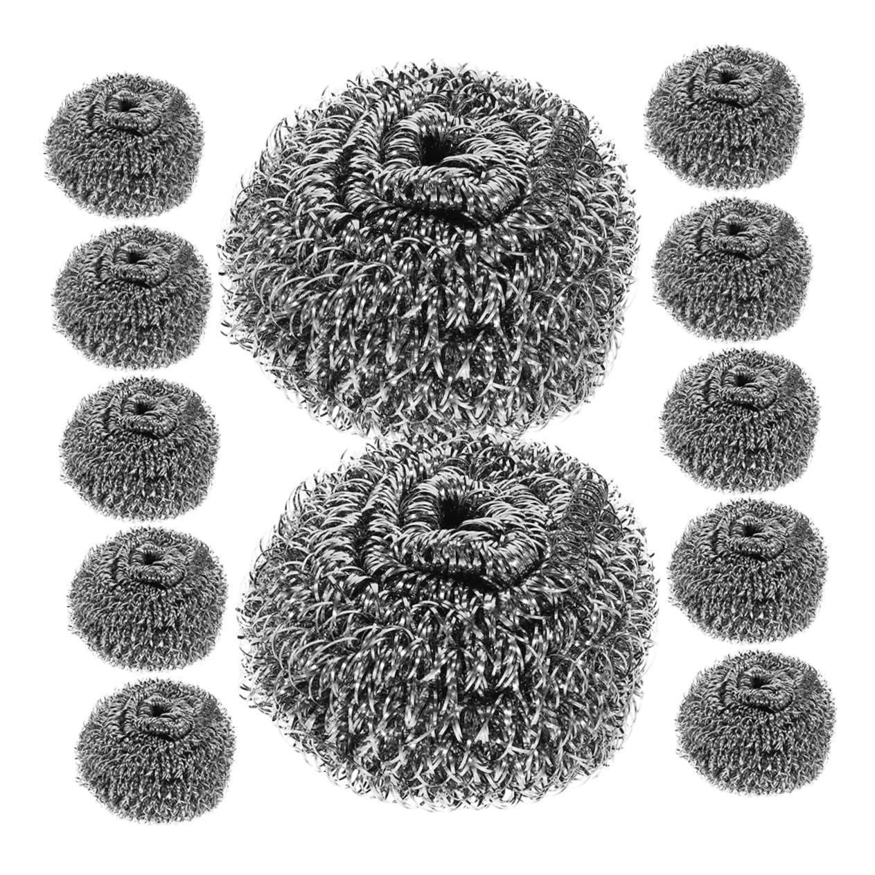 FOMIYES 60 Piezas Estropajos Acero Alambre Resistentes para Limpieza Cocina Ollas Sartenes y Hornos Multiusos sin Rayaduras