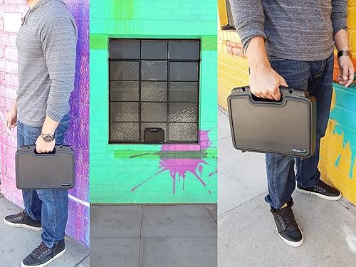 Miniatura 4 de CASEMATIX Funda de radio de mano compatible con 2 Motorola Talkabout Mh230r, Midland Lxt500vp3, BaoFeng Bff8hp Walkie Talkies y accesorios, incluye