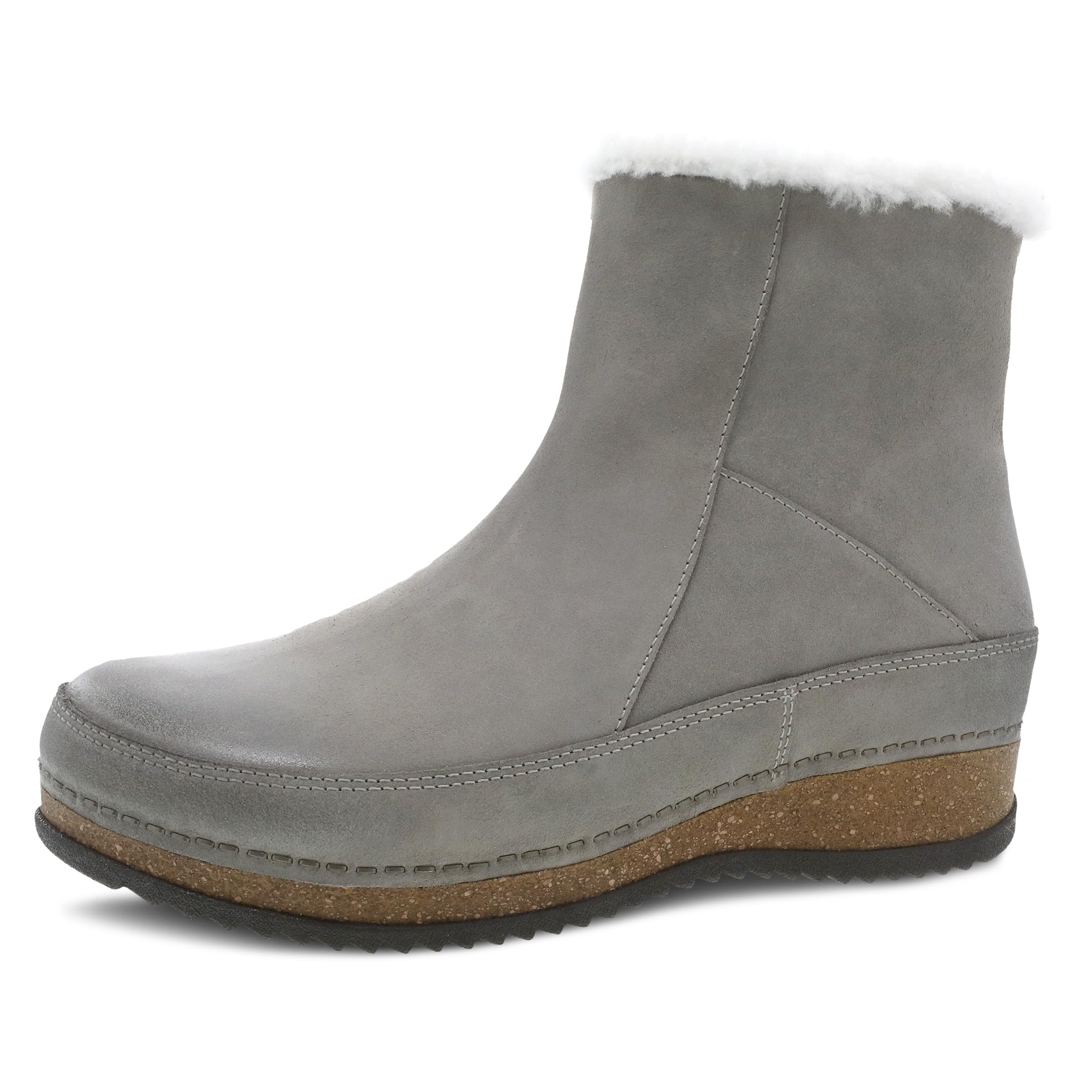 Dansko Womens Mitzy Boot - Lightweight Outsole and Durable Comfortable Ride on Patented Stapled Construction - Faux Fur