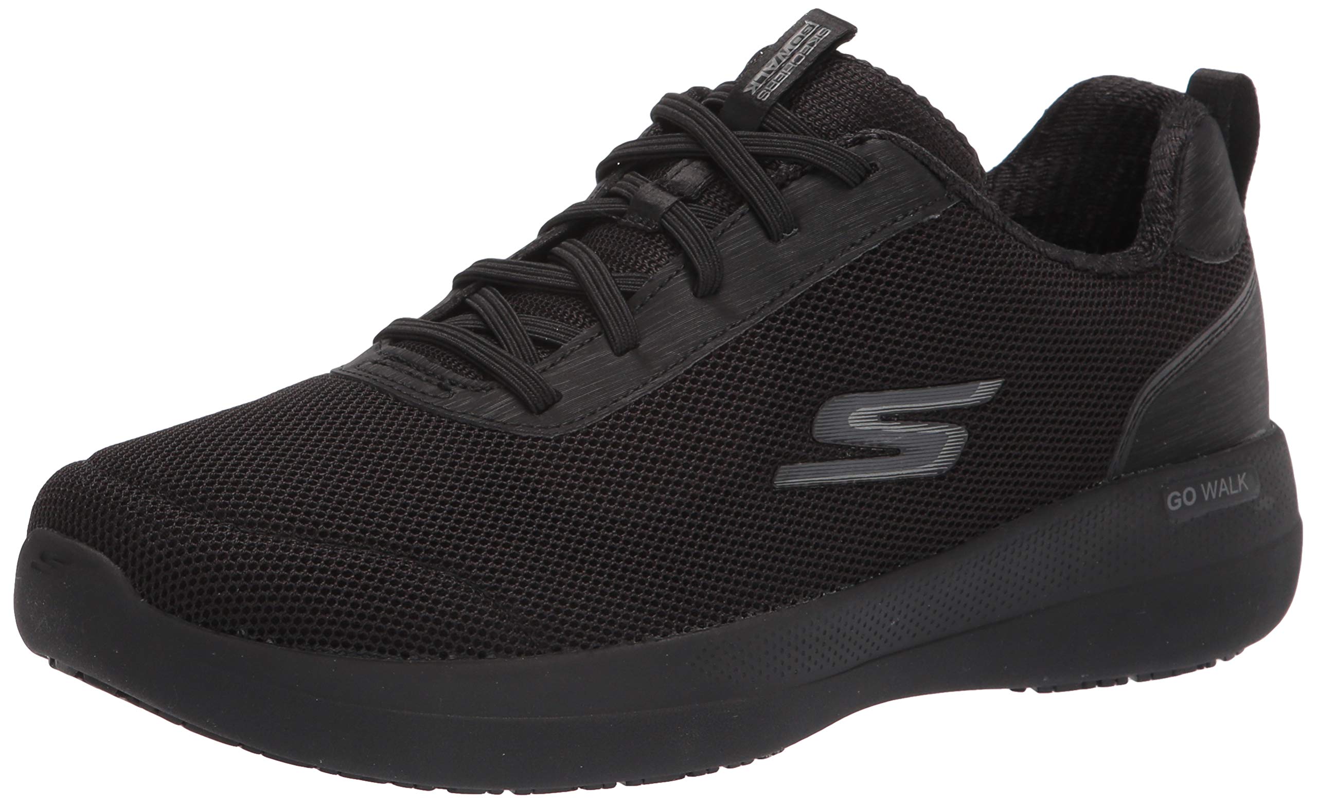 Skechers Women's Sneaker, Black Textile Trim, 6 UK