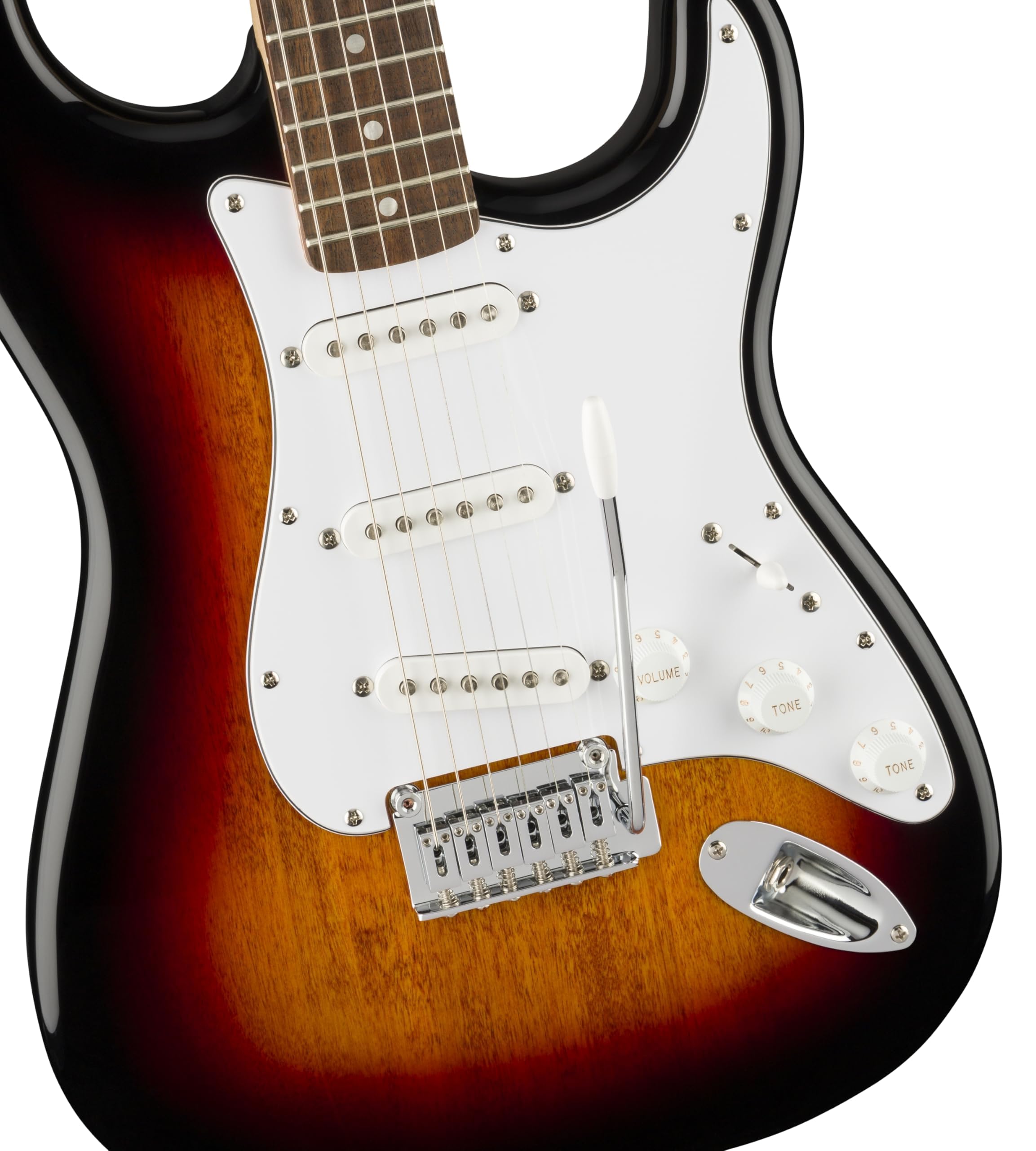 Fender Squier Affinity Stratocaster E-Gitarre, 3-Color Sunburst, hochwertiger Klang, leichte Bespielbarkeit, ideal für Anfänger & Fortgeschrittene, inkl. kostenloser virtueller Kurse auf Fender Play