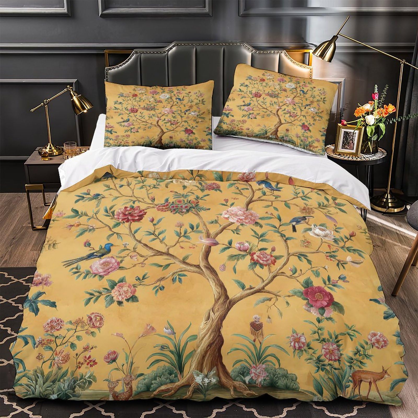 Parure de lit 3D microfibre hypoallergénique housse de couette 135x200