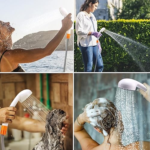 Miniatura 3 de Portable Shower for Camping, Rechargeable Portable Camping Shower, Camp Shower with Double Portable Shower Head and 2 Flow Mode, Camping Shower for