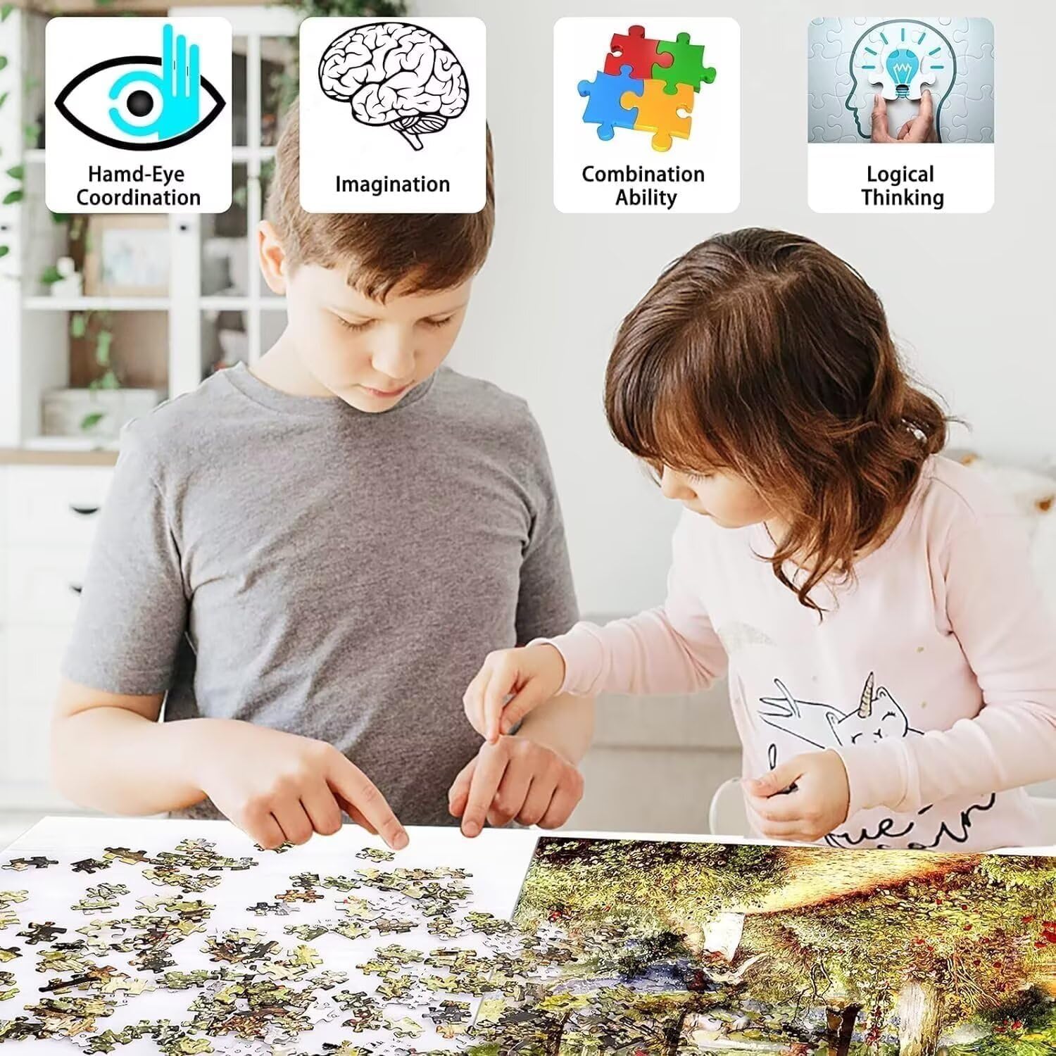 Curious Little Owl 1000-piece Wooden Jigsaw Puzzle, Memory Exercise and Stress Relief Game, Family Activity, Stress Relief Gift
