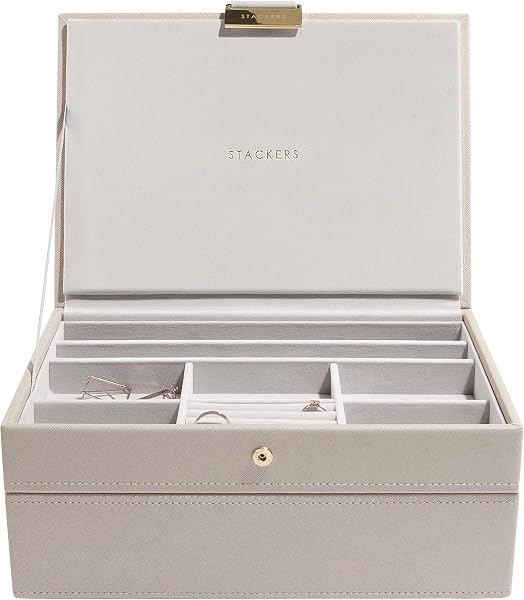 Stackers Taupe Classic Jewellery Box Set of 2