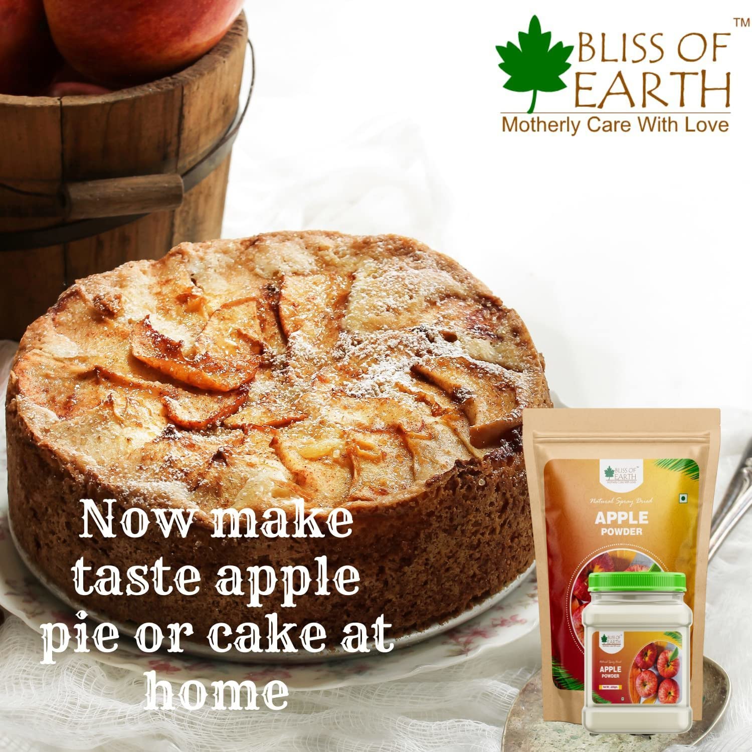 Bliss of Earth (200gm) Apple Powder + REB-A Purity Stevia Powder (200GM) Natural & Sugarfree, Zero Calorie Zero GI Keto Sweetener combo (pack of 2) 2