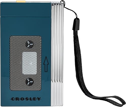 Crosley CR3047A-TL Mini Altavoz Bluetooth portátil retro de los años 80, inalámbrico con micrófono, vintage, verde azulado