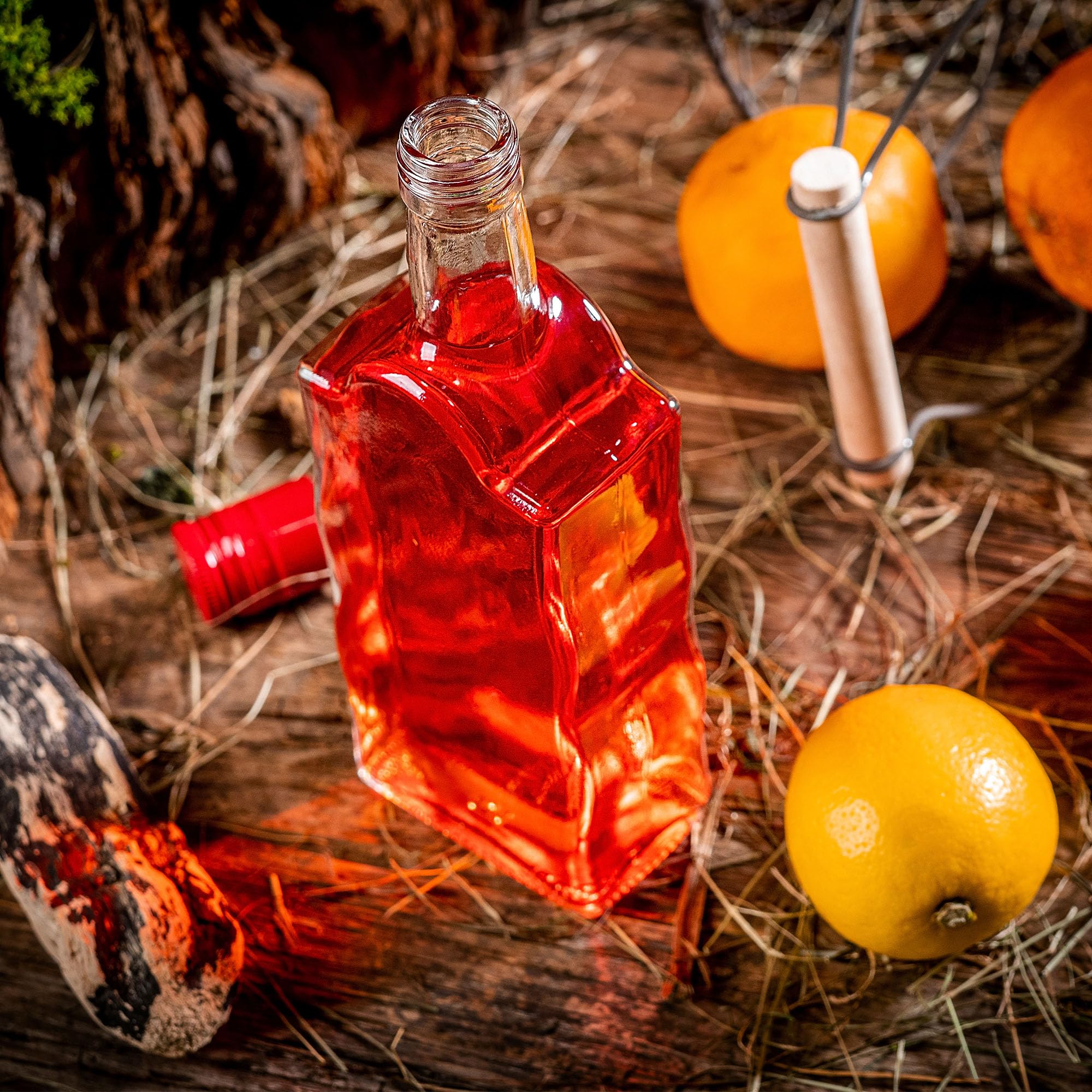 Bouteille Vide Lot De 10 Bouteilles En Verre 500ml KADAX - Bouchons Liège Pour Liqueurs Et Huiles Bouteilles Conservation Liqueur