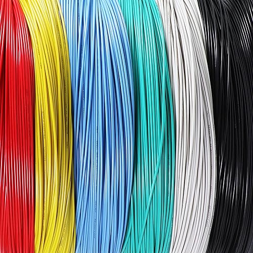 Kit de cables primarios de calibre 20 (25 pies cada uno, combo de 6 colores), cable eléctrico de cobre eléctrico de cobre de 20 AWG, ideal para disponible en Yaxa Guatemala
