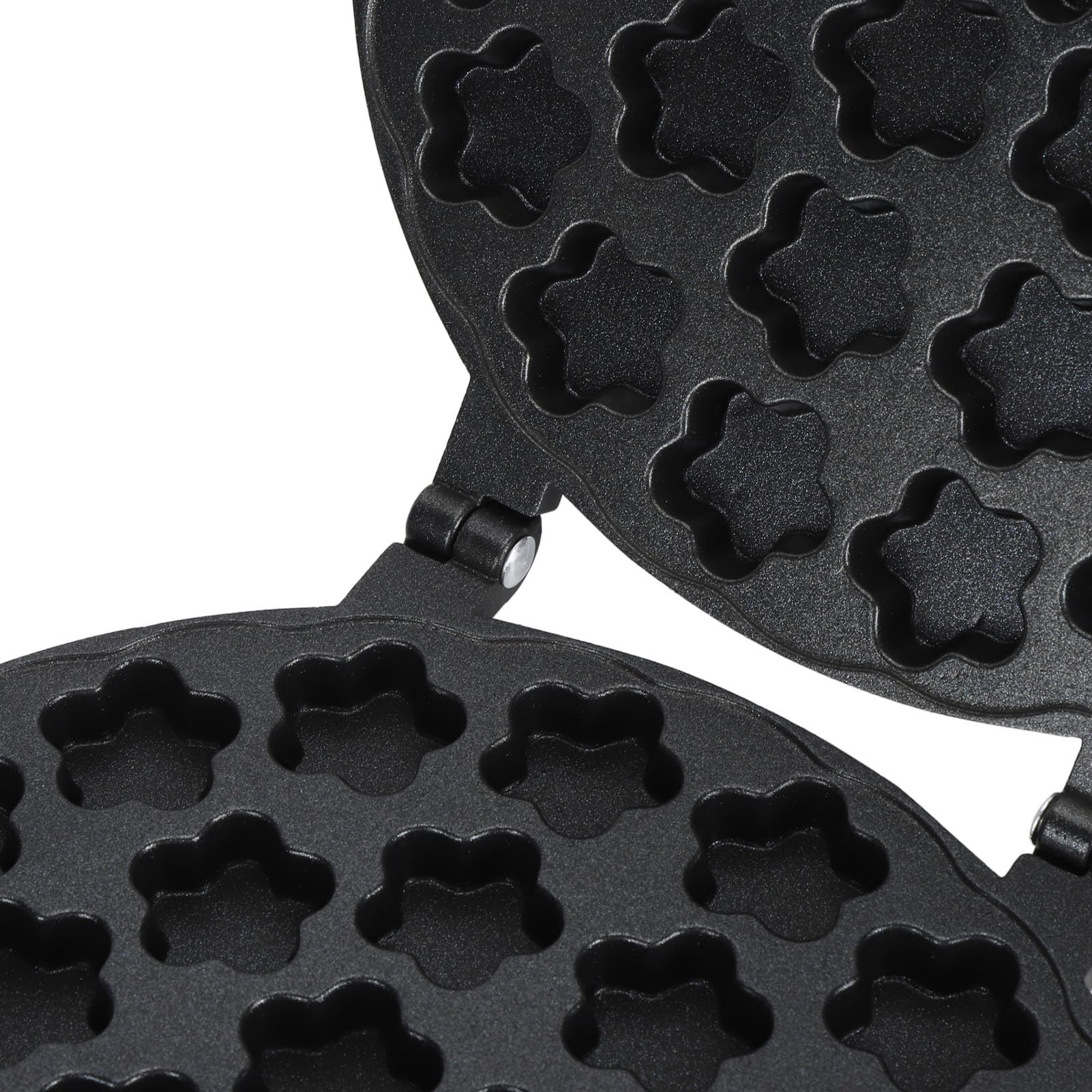 Stampo per waffle, piastra pressatrice in lega di alluminio resistente al calore, stampo per dolci a forma di petalo per waffle e dessert, utensile da forno antiaderente per uso