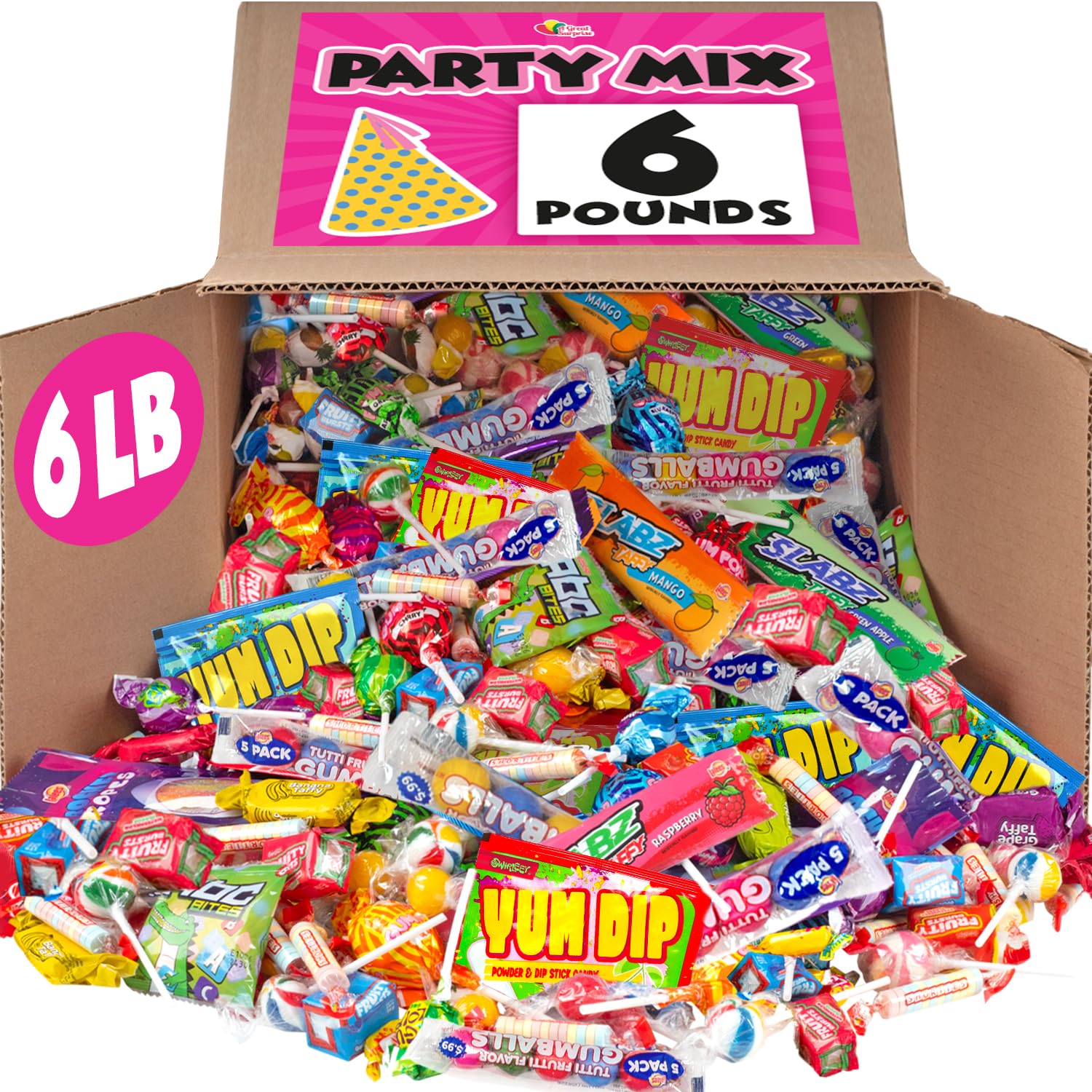 Candy Assortment Bulk - Parade Throws - Variety Pack Candies - Assorted Candy for Birthdays, Schools, Camps (6 Pounds)