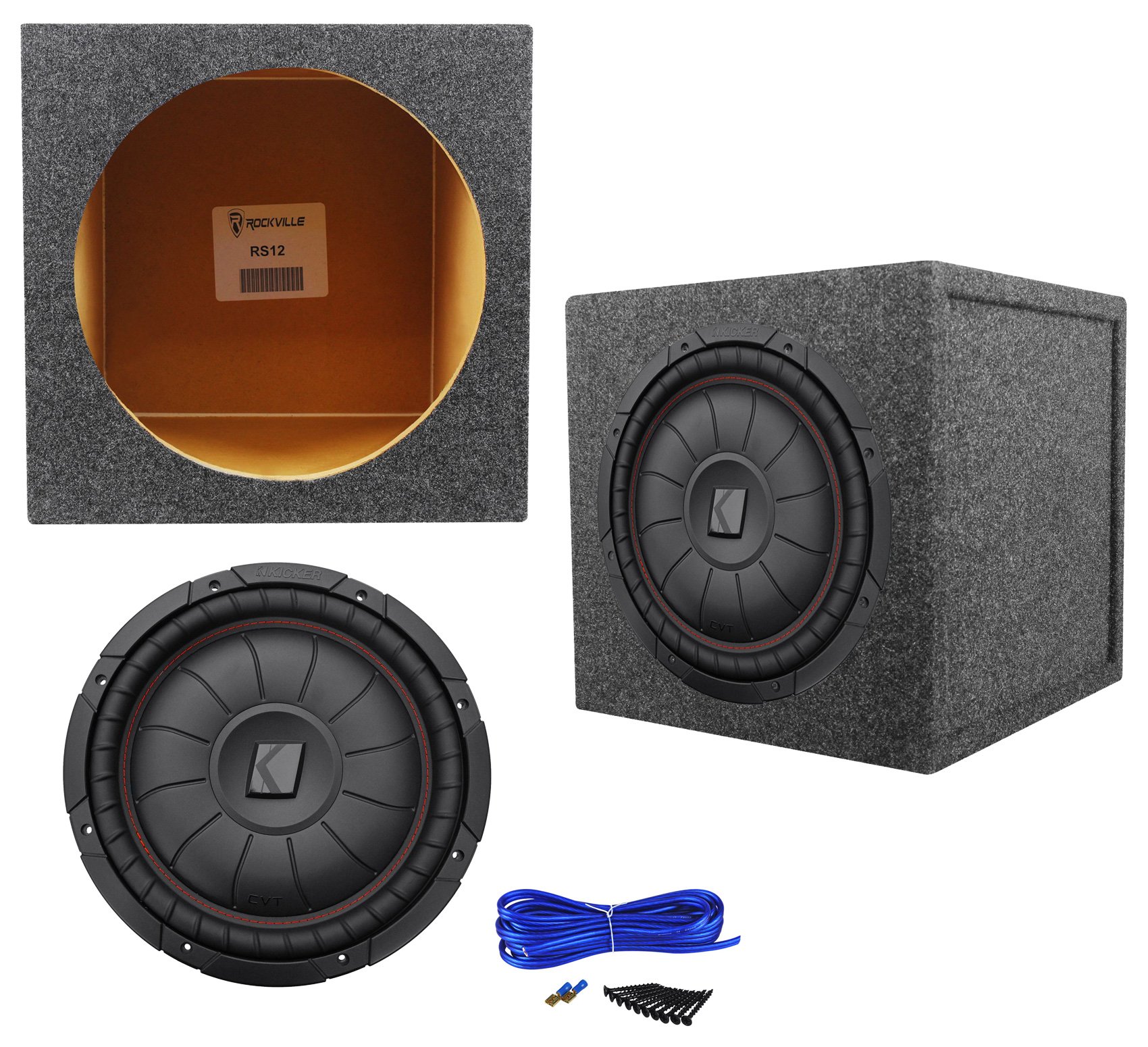 Amazon.co.jp: KICKER 43CVT124 COMPVT 12インチ 800ワット カーサブ