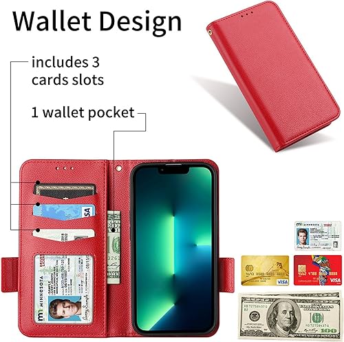 Miniatura 4 de SHAMMA Case for Xiaomi Redmi K40 Case Compatible with Xiaomi Redmi K40 Phone Case Cover PU Leather Wallet Case LZW-YS145
