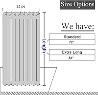Vista 7 de N&Y HOME - Juego de cortina de ducha de punto gofrado con forro y ganchos lino