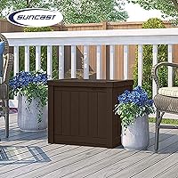Vista 4 de Suncast Caja de almacenamiento de resina de 17 x 22 pulgadas, 22 galones, color marrón Java (paquete de 2)