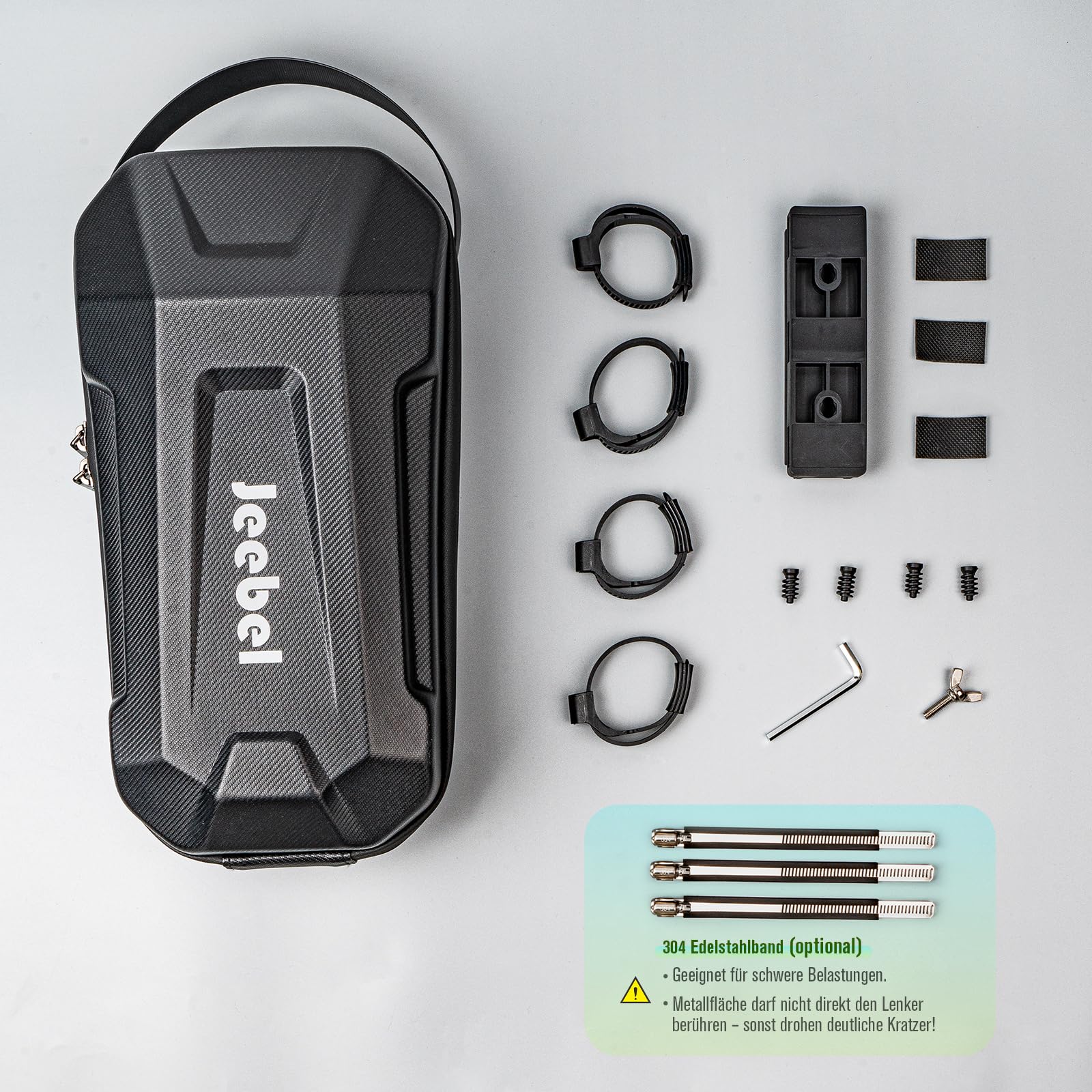 Jeebel 3/4/5L E Scooter Tasche, Große Kapazität wasserdichte Lenkertasche mit Schnellverschluss-Montage, Universal Eva Vorderasche Für Elektroroller Xiaomi, Mijia, Sedway, Ninebot (4,5 L)