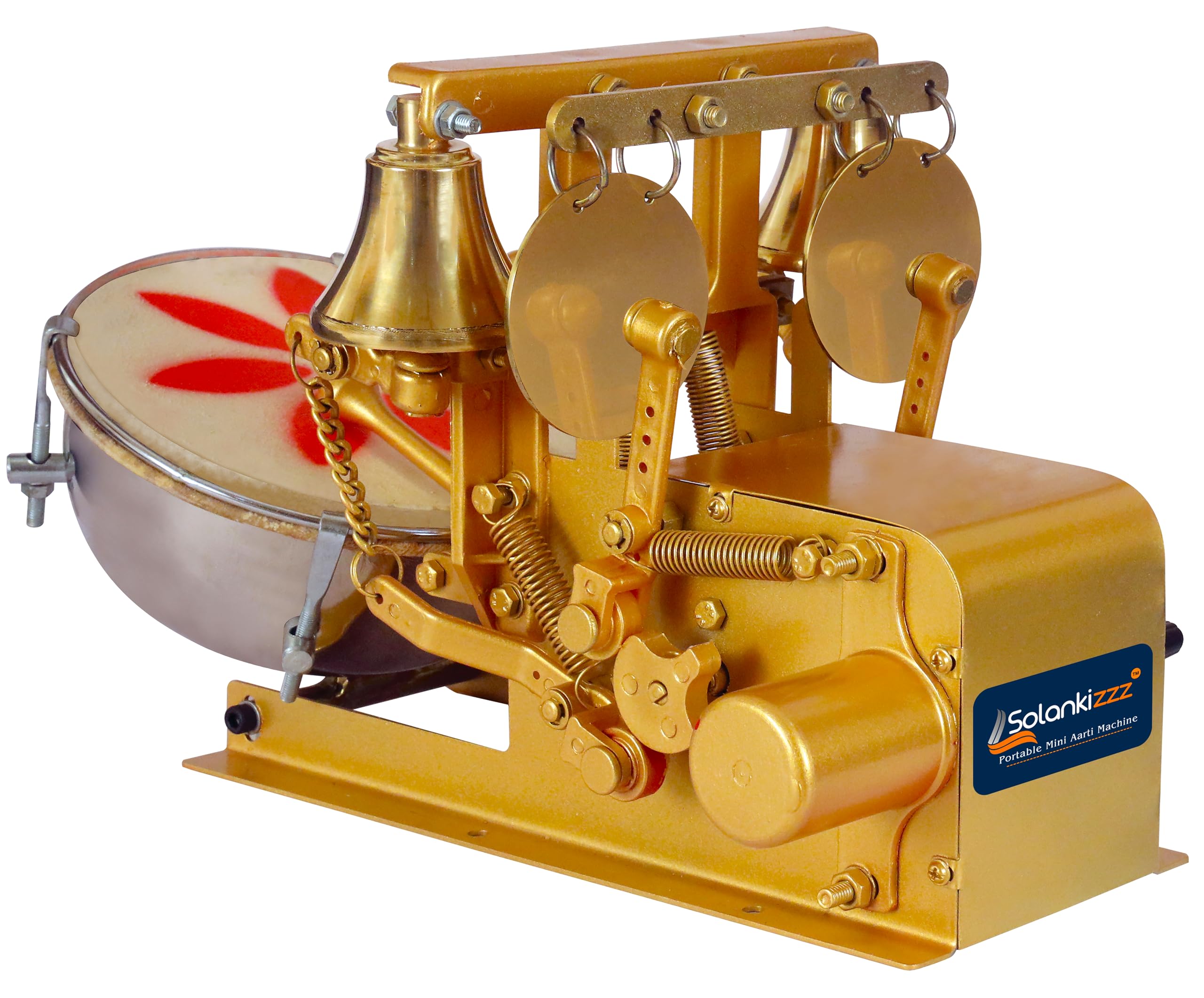 SOLANKIZZZ Fully Automatic Electric Mini Aarti Machine with Nagara, 2 Bells & Jalar For Home Temple, Satsang Or Pooja Room (Basic Arti)-image-46