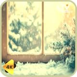 ブリザードキャビンウィンドウ - リラックスのための吹雪のホワイトノイズ