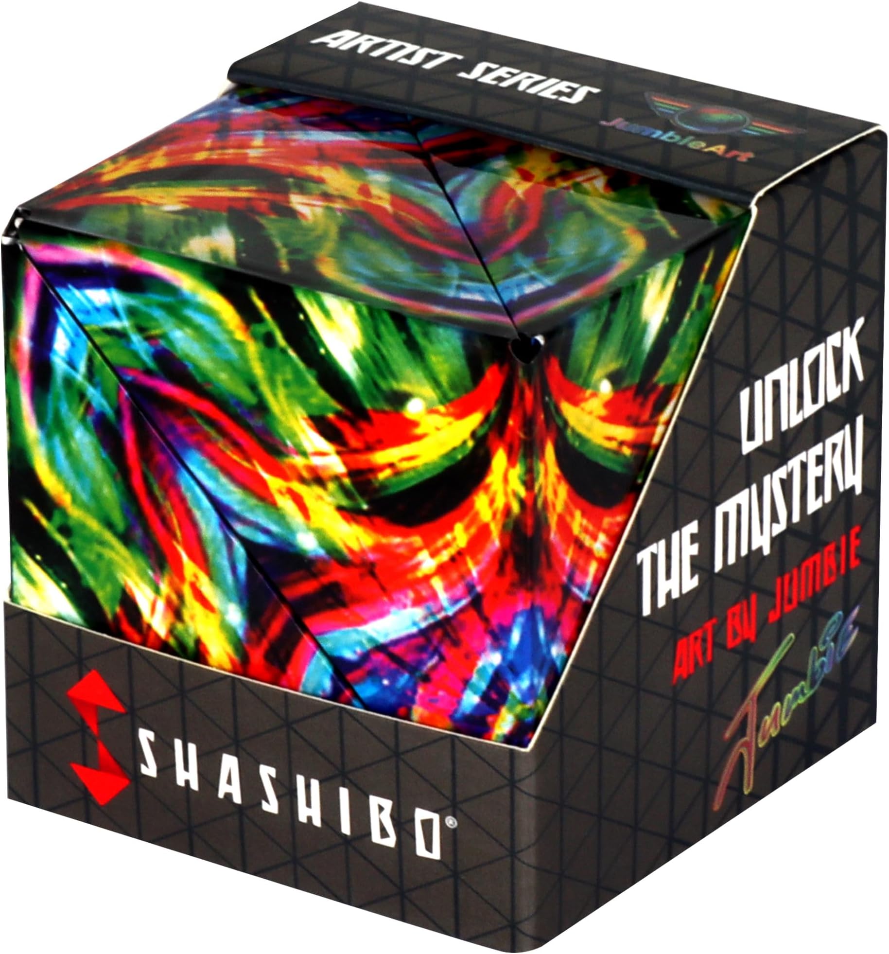 SHASHIBO Shape Shifting Box - Award-Winning, Patented Fidget Cube with 36 Rare Earth Magnets - Transforms into Over 100 Shapes (Cosmic Surfer)