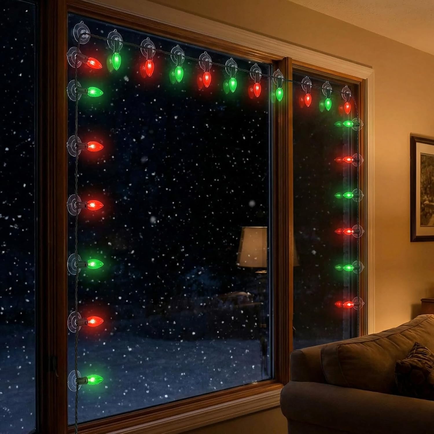 50 Pack Christmas Light Suction Cups - 1.2''/30CM Holiday Suction Cup Hooks for Hanging Christmas Light String Decoration, Suction Cups Holder for Table Window Mirror Bathroom No Tools Required