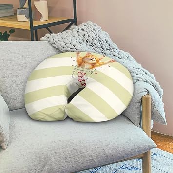Green Stripes Nursing Pillow Cover for Breastfeeding Pillow, Ultra Soft and Cozy Nursing Pillow Slipcovers, Snug Fits for Bopy Pillow,Choice for Mom,Cute Orange Cat(Cover Only)