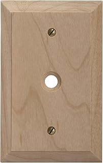 AMERELLE 180PH Baker Single Phone Unfinished Wood Wallplate