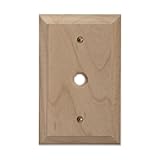 AMERELLE 180PH Baker Single Phone Unfinished Wood Wallplate