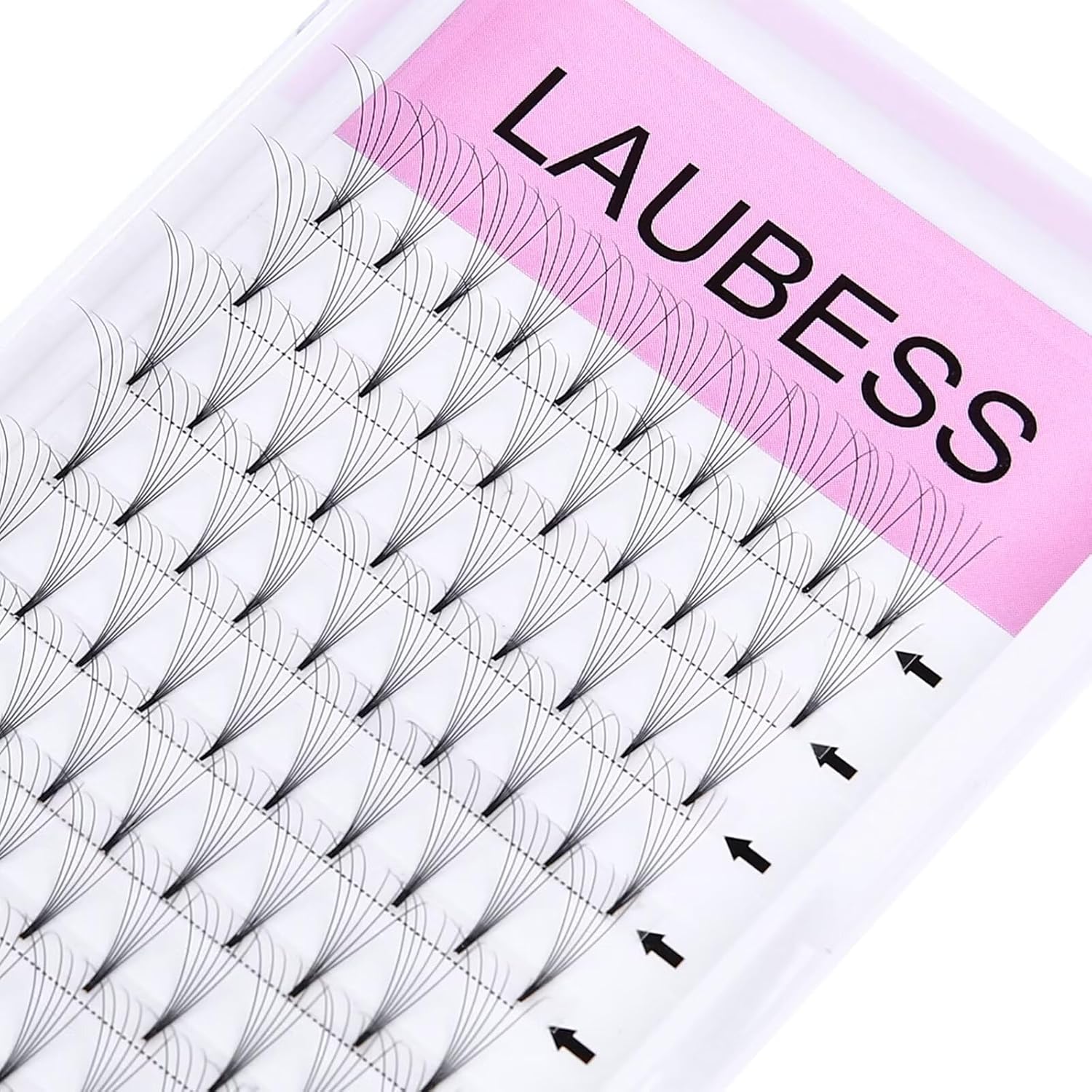 Lash Extension Mixed Tray Premade Fans Eyelash Extensions 5D 6D Short Stem Volume Lash Extensions 0.07 Lash Fans Premade Volume Eyelash Extensions (6D-0.07C-9-15mm Mix)
