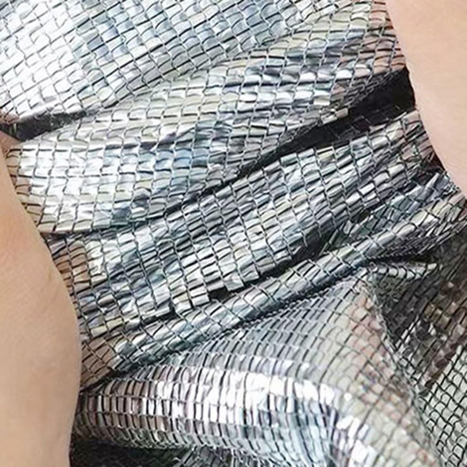 Folia aluminiowa, tkanina z przelotkami, gruba, termiczna, siatka chroniąca przed słońcem, na zewnątrz, do ogrodu, na patio, 4 x 5 m, kolor A