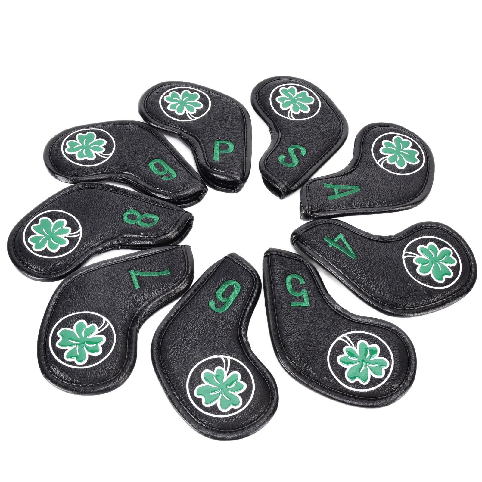 9-teiliges PU-Eisen-Schlägerkopfhüllen-Set, Golf-Eisen-Schlägerkopfhülle, Schutzhülle mit