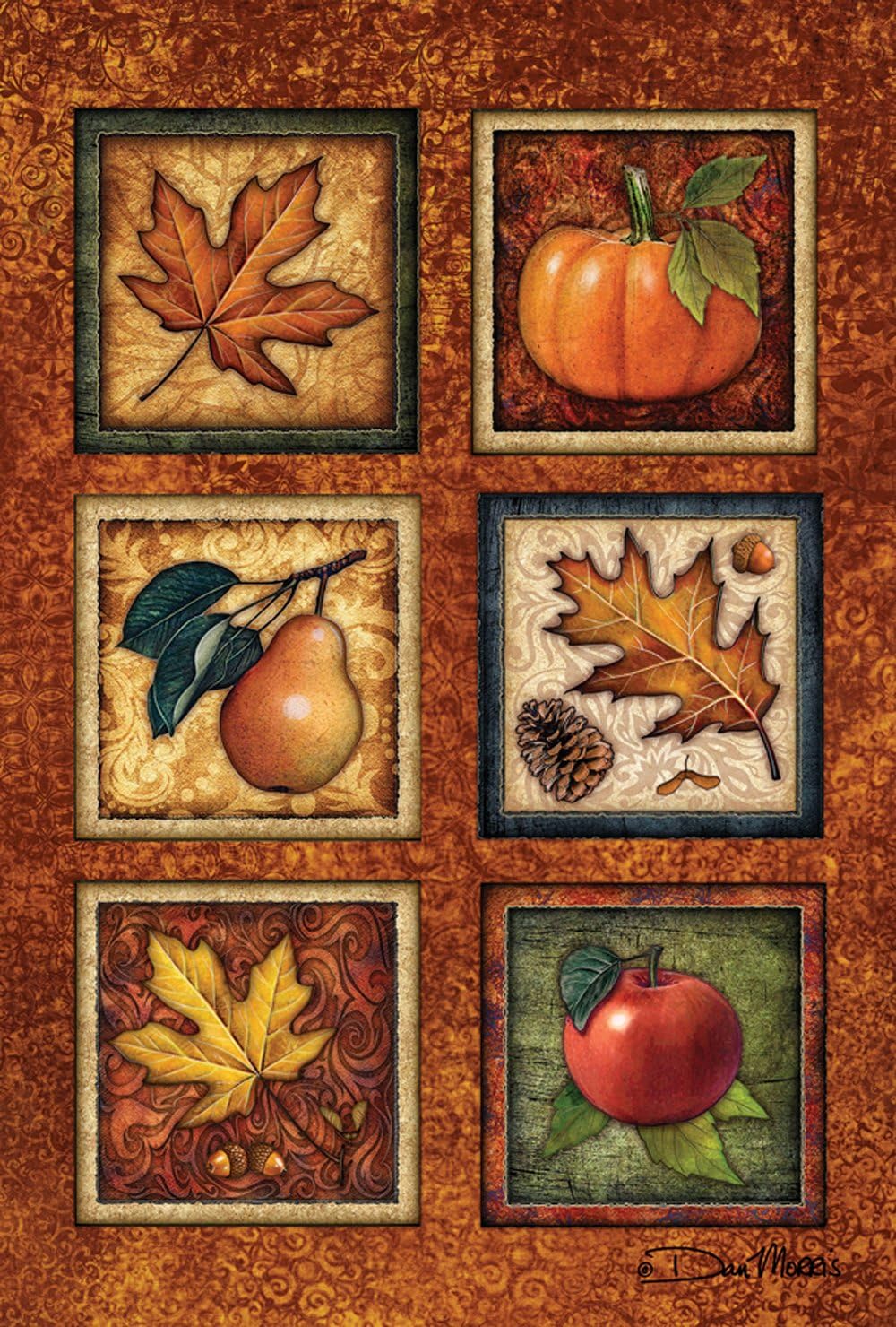 Toland Home Garden The Call Of Fall 28 x 40 Inch Decorative Autumn Leaves Harvest House Flag, House-L-28 x 40"