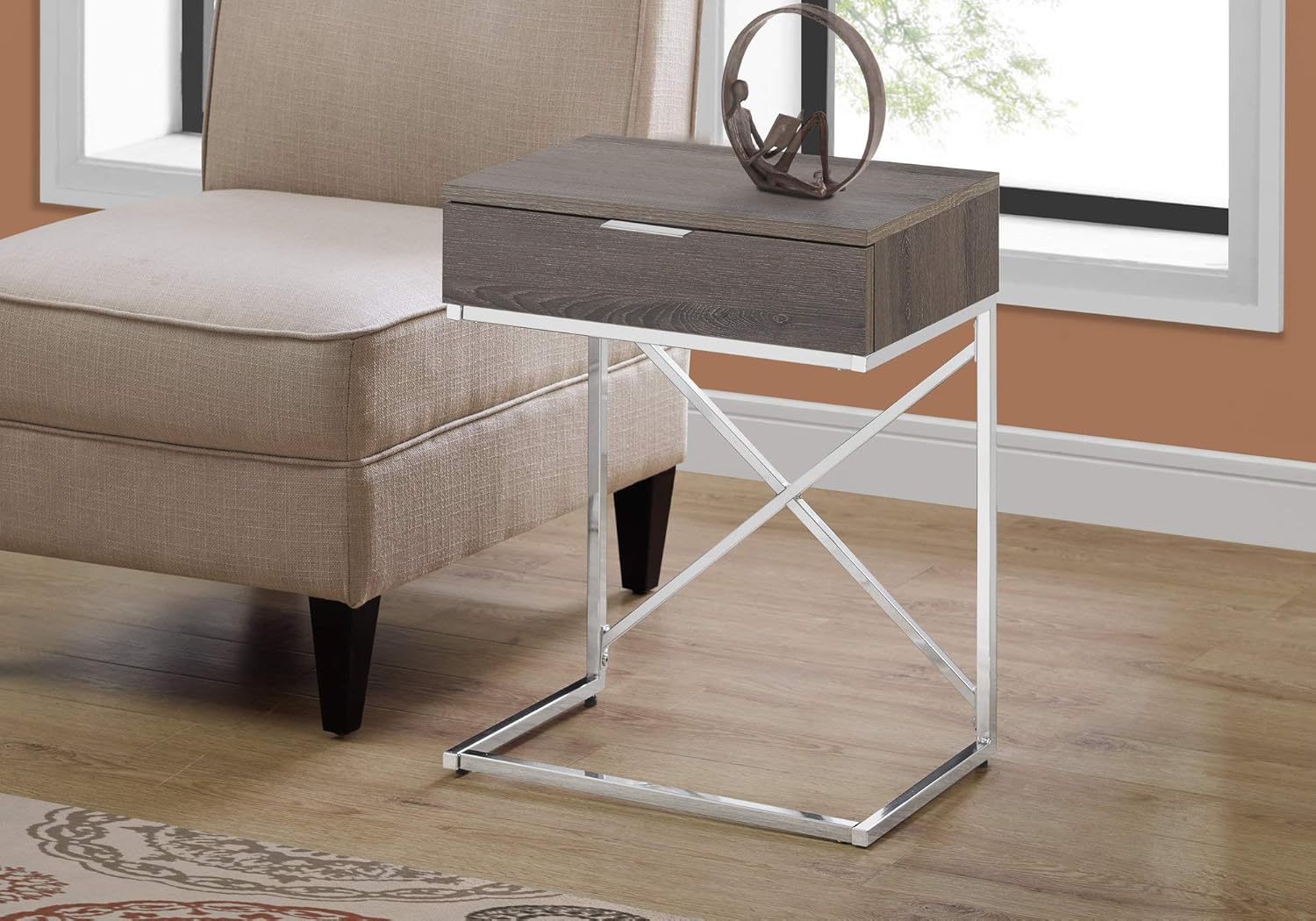 Monarch Specialties ACCENT, END TABLE, NIGHT STAND, TAUPE