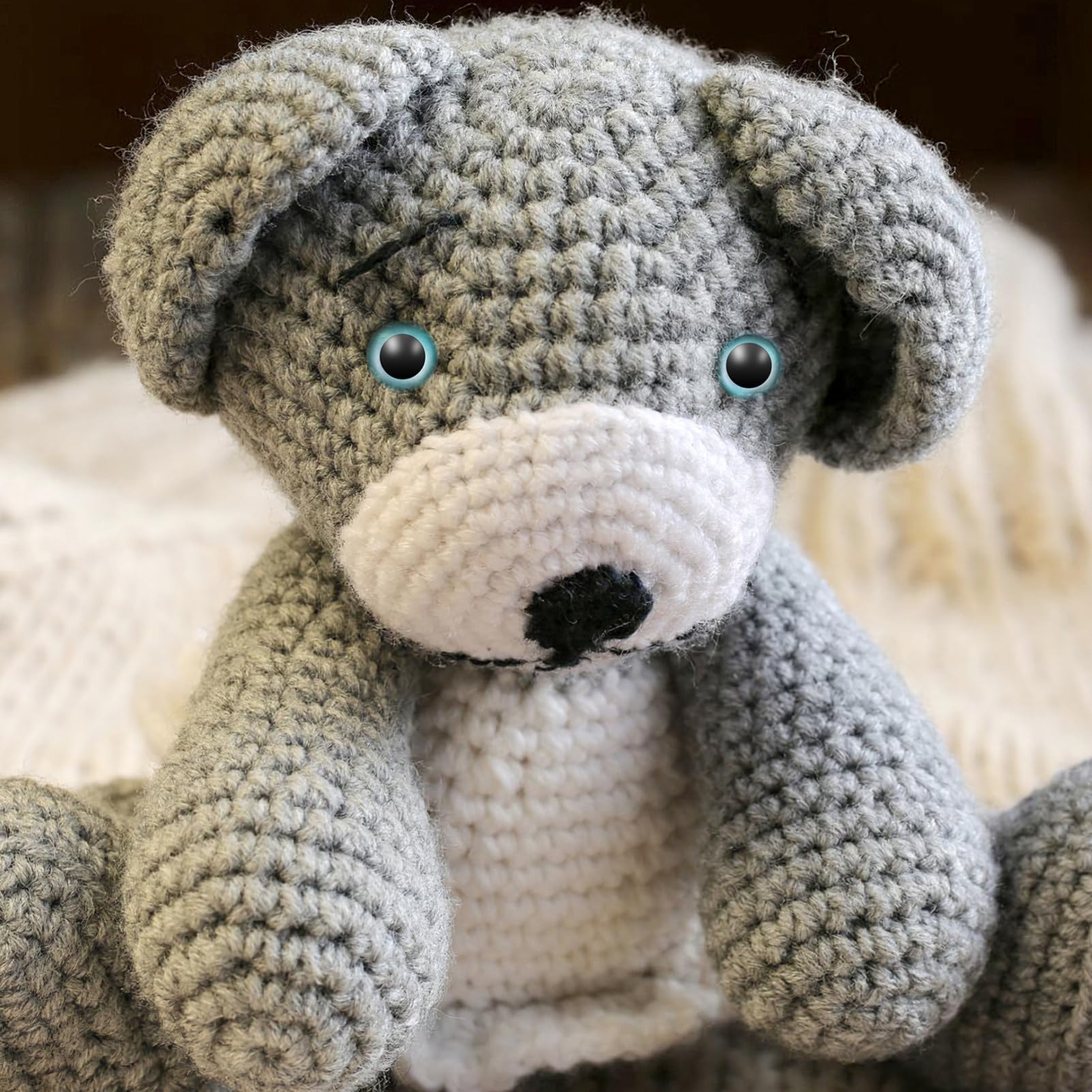Tofficu 120 Ojos De Seguridad De Plástico con Purpurina Ojos De Animales De Peluche para Crochet Ojos De Seguridad Ojos De Animales De Peluche De Plástico Ojos De Ganchillo Artesanales De