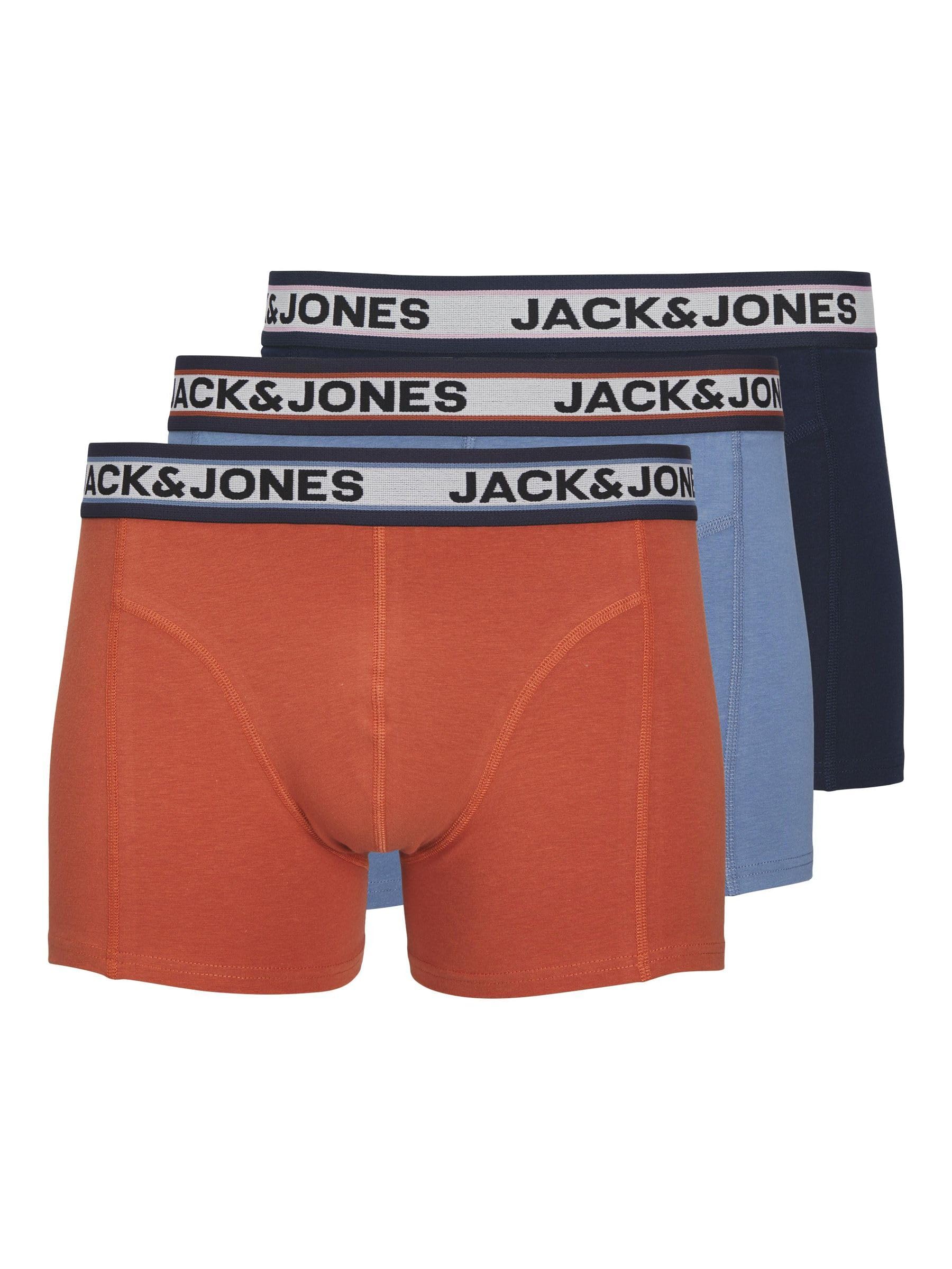 Bóxer Hombre JACK & JONES Jacmarco Solid Trunks Noos Pack de 3 Calzoncillos de Algodón Negro 8