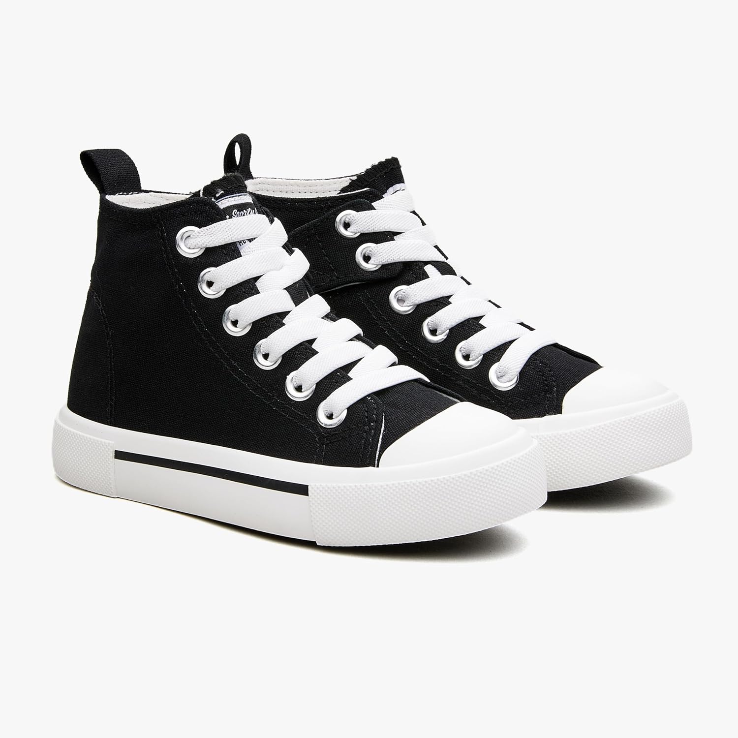 Kids High Tops Sneakers –Toddler Canvas Walking Shoes with Hook and Loop for Boys and Girls - Image 2