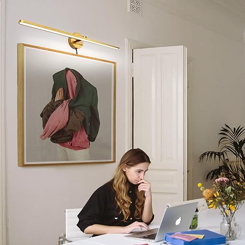 Miniatura 4 de MantoLite Accesorios de iluminación LED de tocador, accesorios de iluminación enchufables de 32 pulgadas, lámpara de baño sobre espejo, lámpara