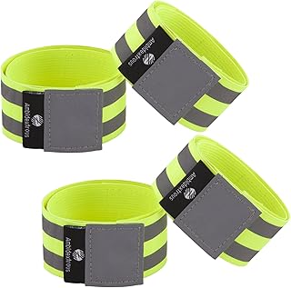 Sponsored Ad - Reflective Bands for Men and Women | Reflectors for Runners, Cycling, Walking | Set of 4 Reflective Ankle B...