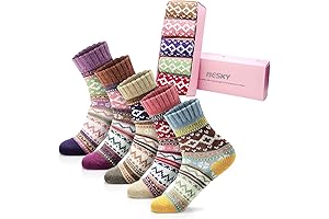 5 Pairs Warm Winter Women's Wool Socks