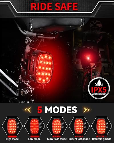 Miniatura 4 de DARKBEAM Faros delanteros recargables USB-C, luces de bicicleta de 4000 lm ultra brillantes, juego de luces de bicicleta de montaña para conducción