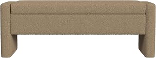 Spatial Order 50" Copenhagen Storage Bench - Brown Boucle