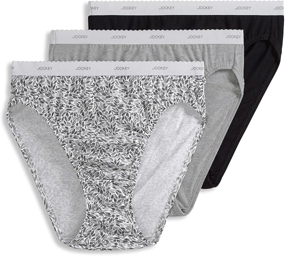 Jockey Women's Underwear 100% Cotton Classic French Cut - 3 Pack