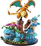 LEGO Pokémon Venusaur, Charizard and Blastoise - 3D Model Kit for Adults - 3 Anime Figures for DIY Room or Desk Decor - Collectible Gaming Gift Idea for Fans - 72153 - 8