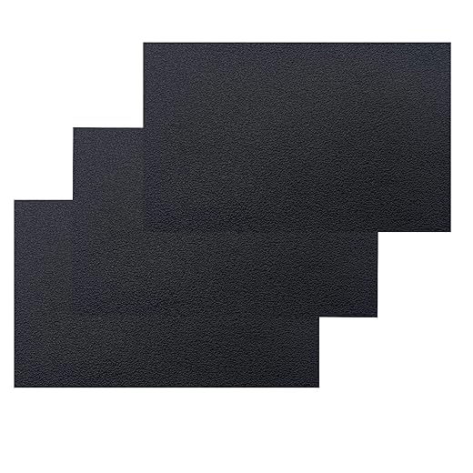 ZOEKIM 3 PCS Grip Tape for Guns, Pistol, Glock, Cell Phones, Cameras, Knives, Tools - Anti Slip Rubber Grip Tape Material Sheet, 5 x 7 inch
