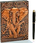 DND Notebook Journal with Pen,200 Pages 3D Phoenix Embossed Faux Leather Cover Diary Personal Organizers Planer Gift for Men Women(Bronze)