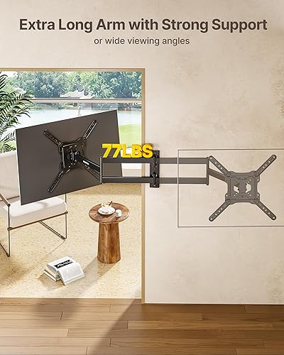 Miniatura 4 de monTEK Soporte de pared para TV de brazo largo para la mayoría de televisores de 23 a 65 pulgadas, soporte de TV de extensión de 29 pulgadas